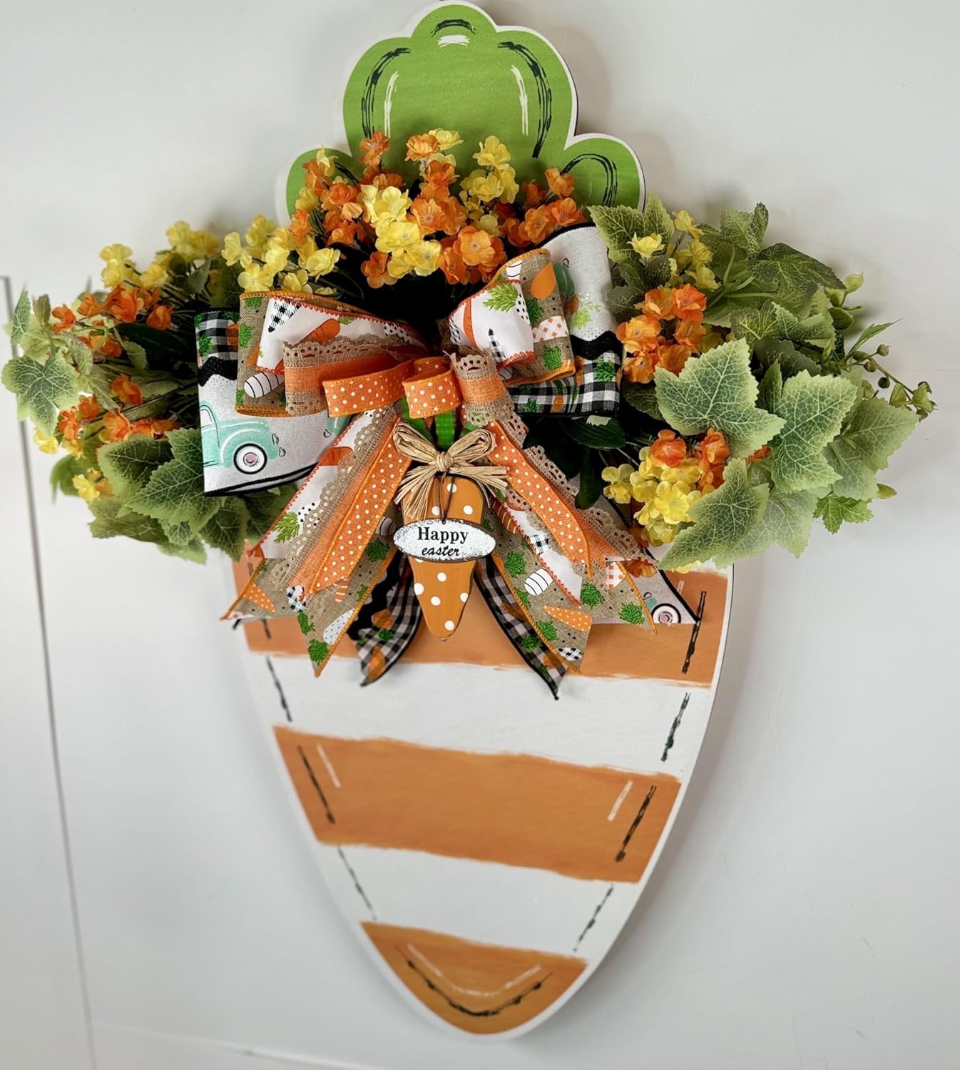 Spring Carrot Door Wreath for Home Decor
