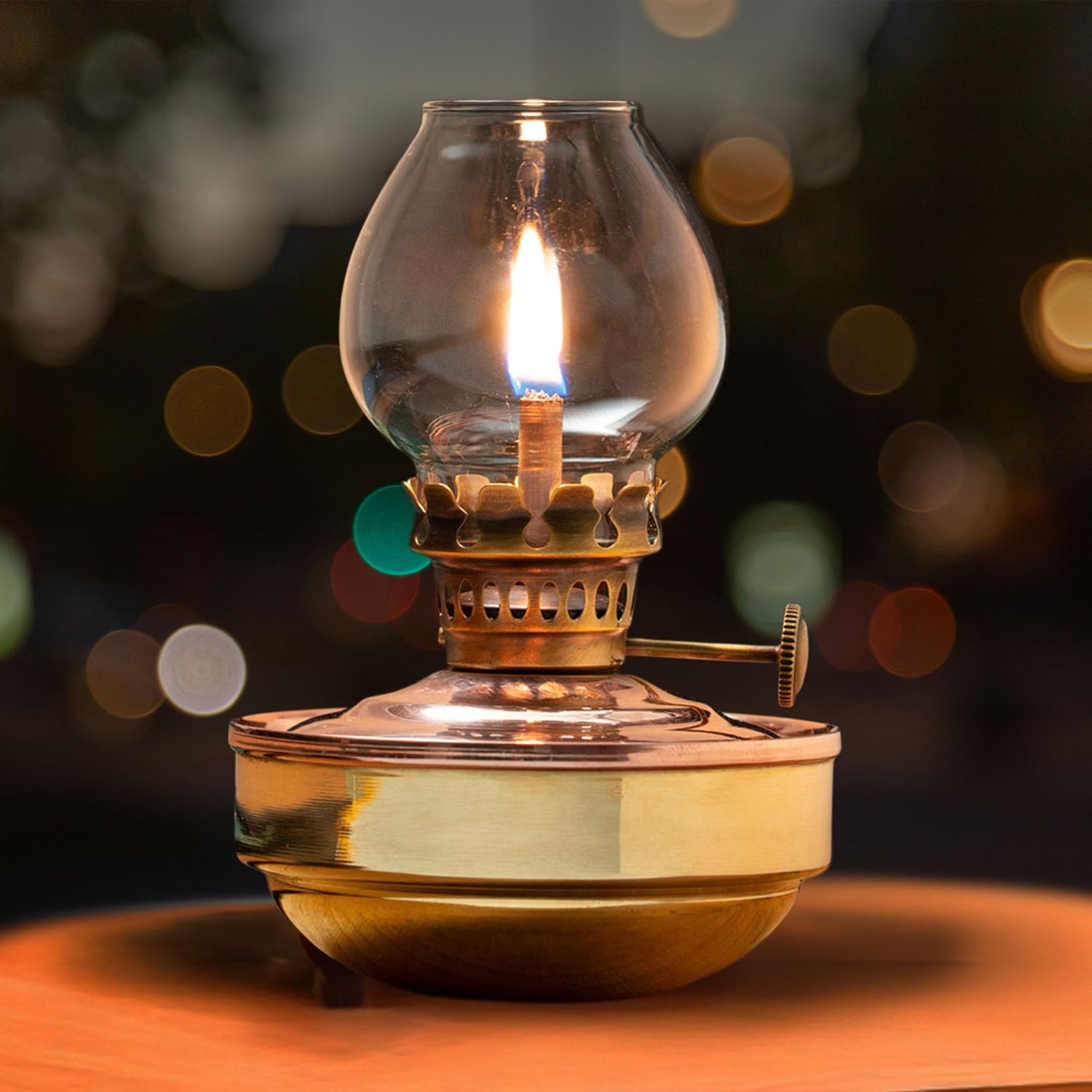 Vintage Oil Lamp - 475 Inch Nautical Brass Copper Decor