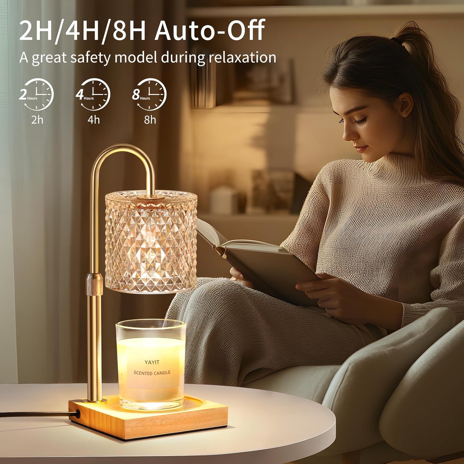 YAYIT Candle Warmer Lamp with Timer and Dimmer