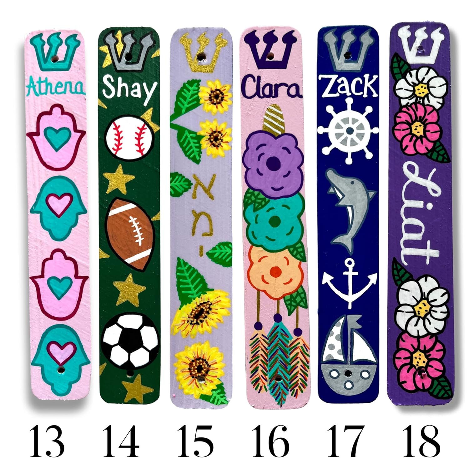 Personalized Mezuzah Case with Kosher Scroll - Handcrafted Jewish Baby Gift