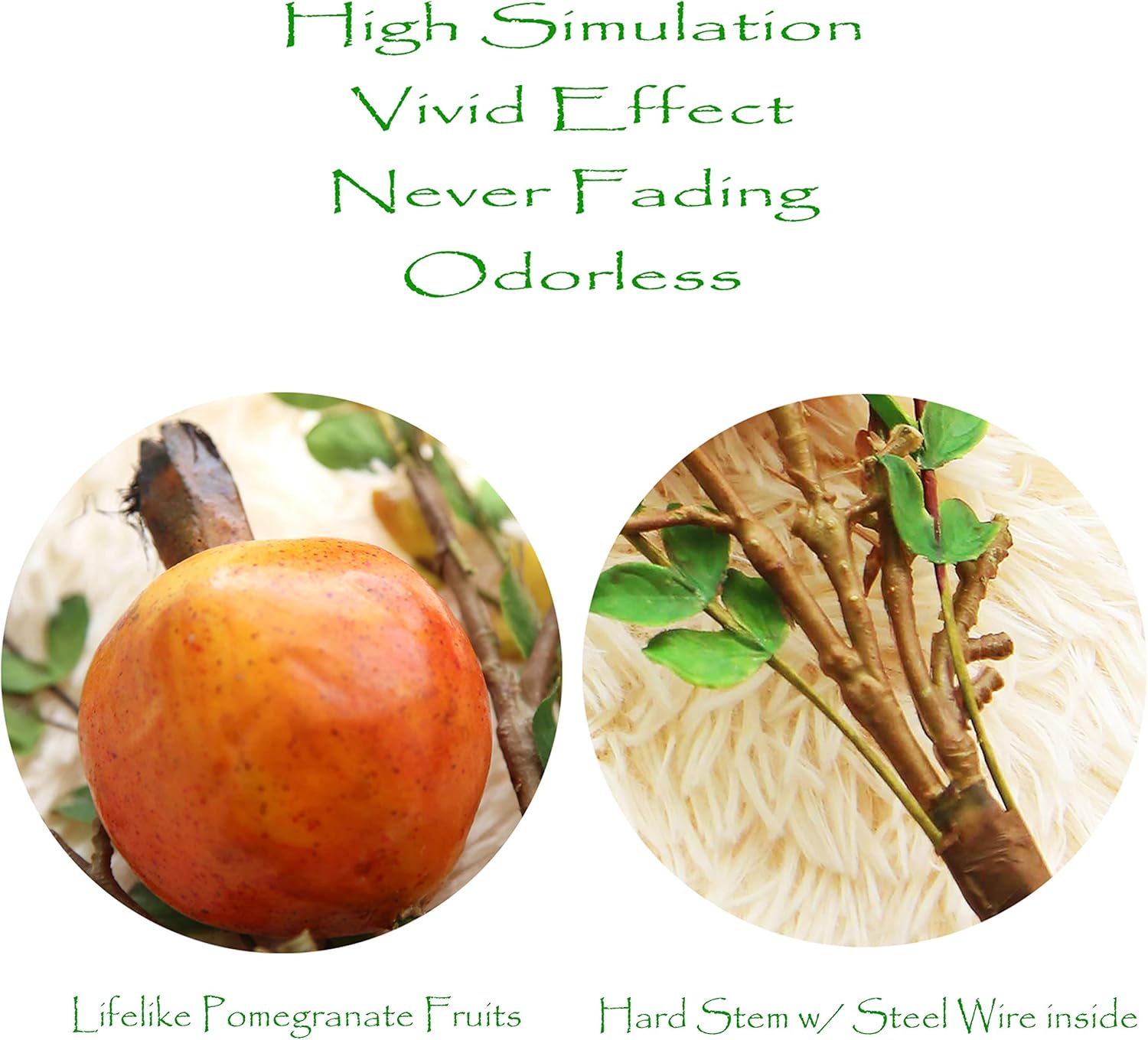 4PCS 26 Inch Artificial Pomegranate Branches for Home Office Wedding Decor