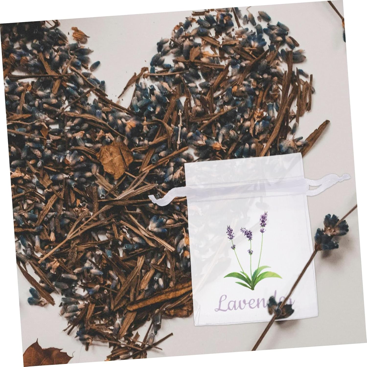 StobaZA 20pcs Lavender Sachet Bags Empty Drawstring Pouches for Storage and Home Organization