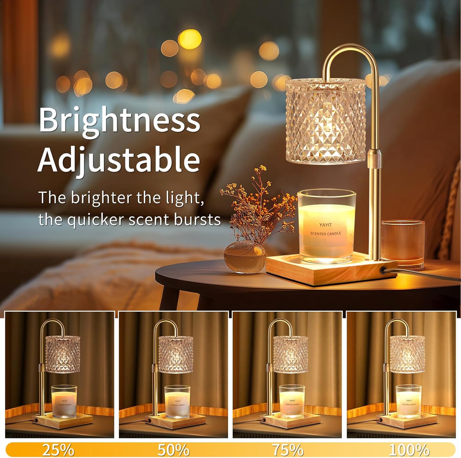 YAYIT Candle Warmer Lamp with Timer and Dimmer