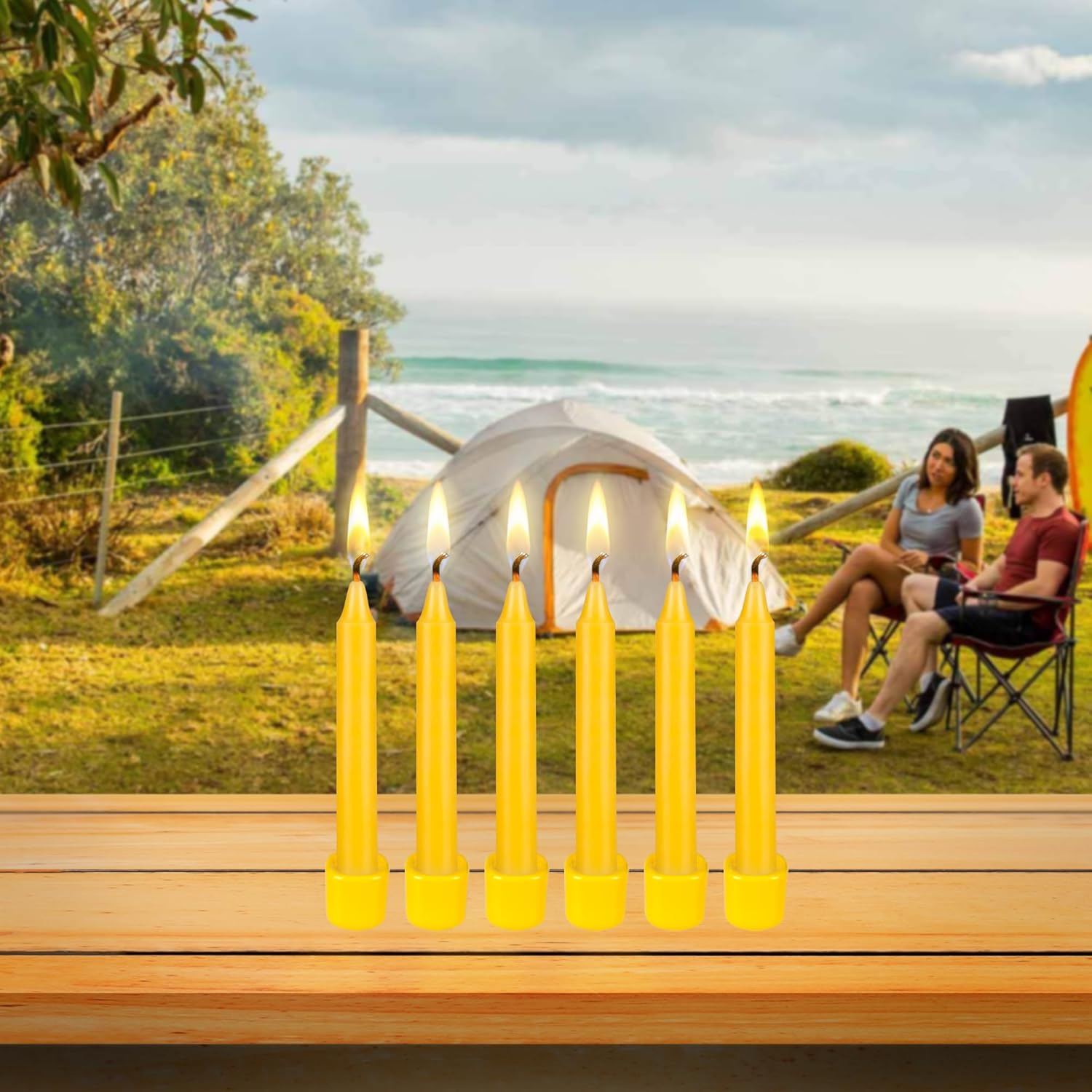Mega Candles 8 Pack Citronella Taper Candles