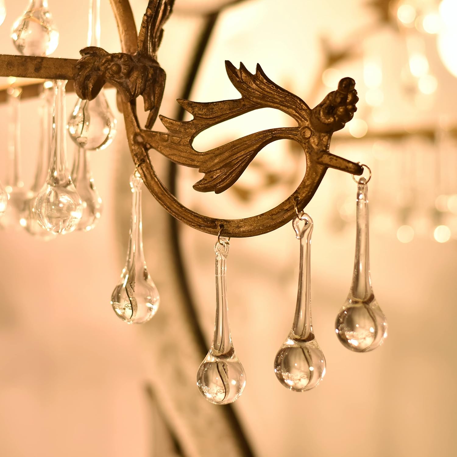 IndianShelf Clear Teardrop Crystal Ornaments 3 20 Piece