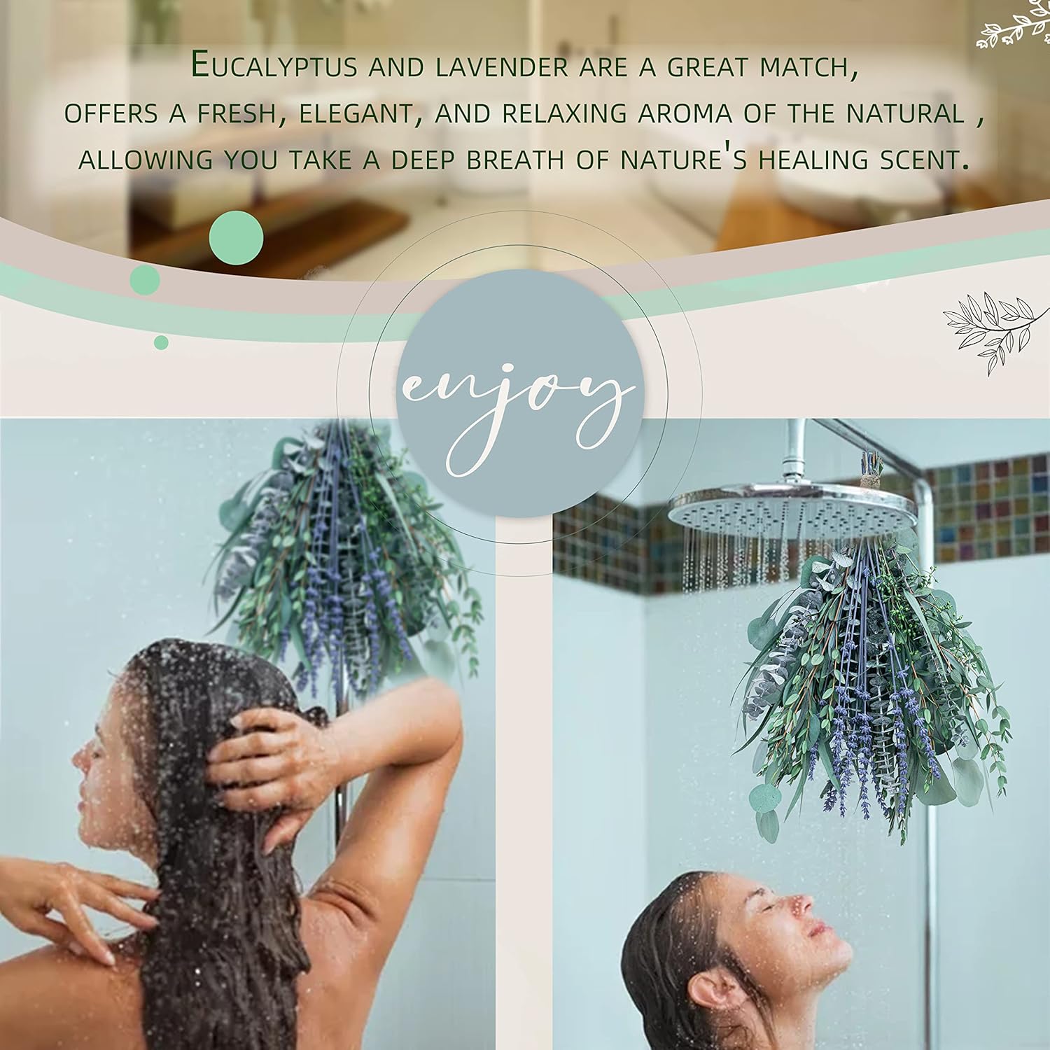 4 Kinds Eucalyptus Lavender Flower Bundle for Shower Decor