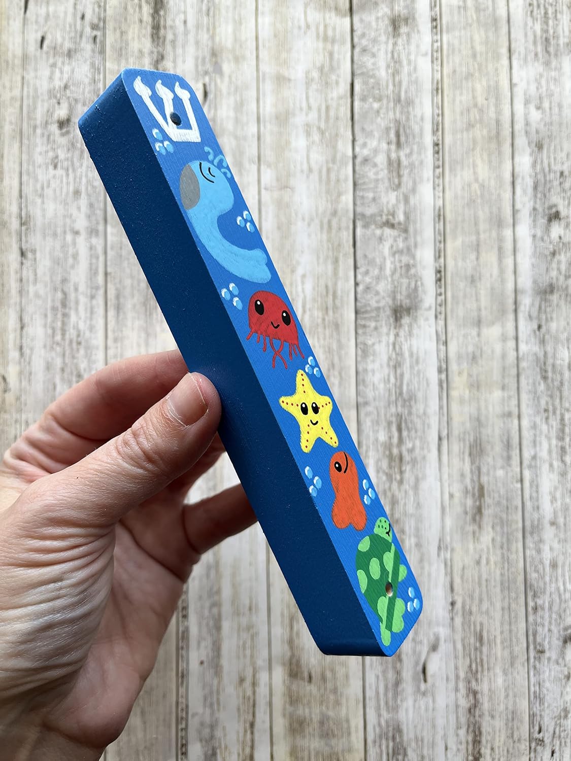 Sea Creatures Mezuzah Scroll Case