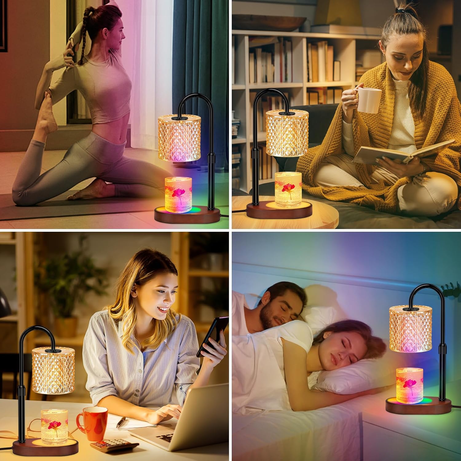 ZENLEA Candle Warmer Lamp with Timer and RGB Light