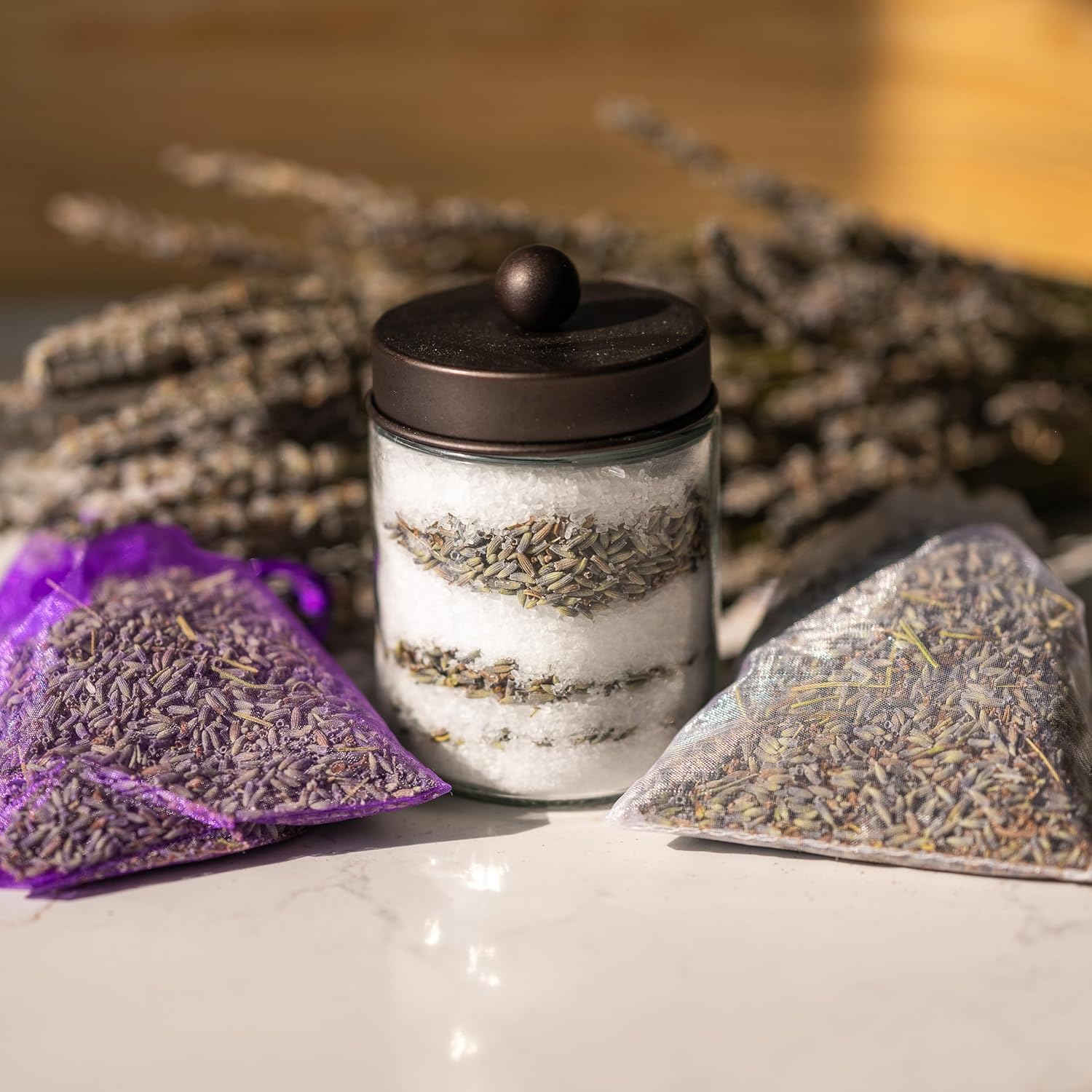 Large Premium Lavender Sachets - 12oz Pack of 12 - White