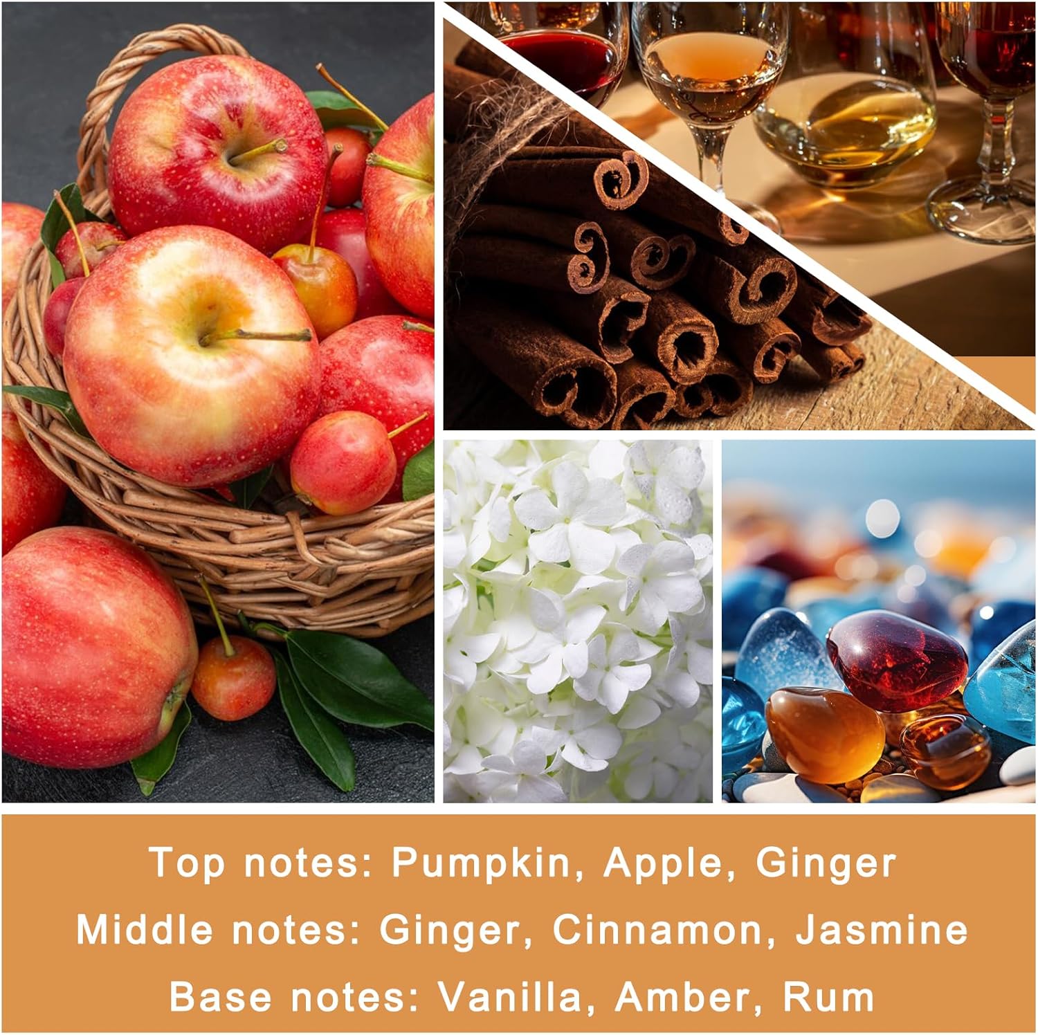 Homsolver Fall Decor Candles with Hello Fall Message