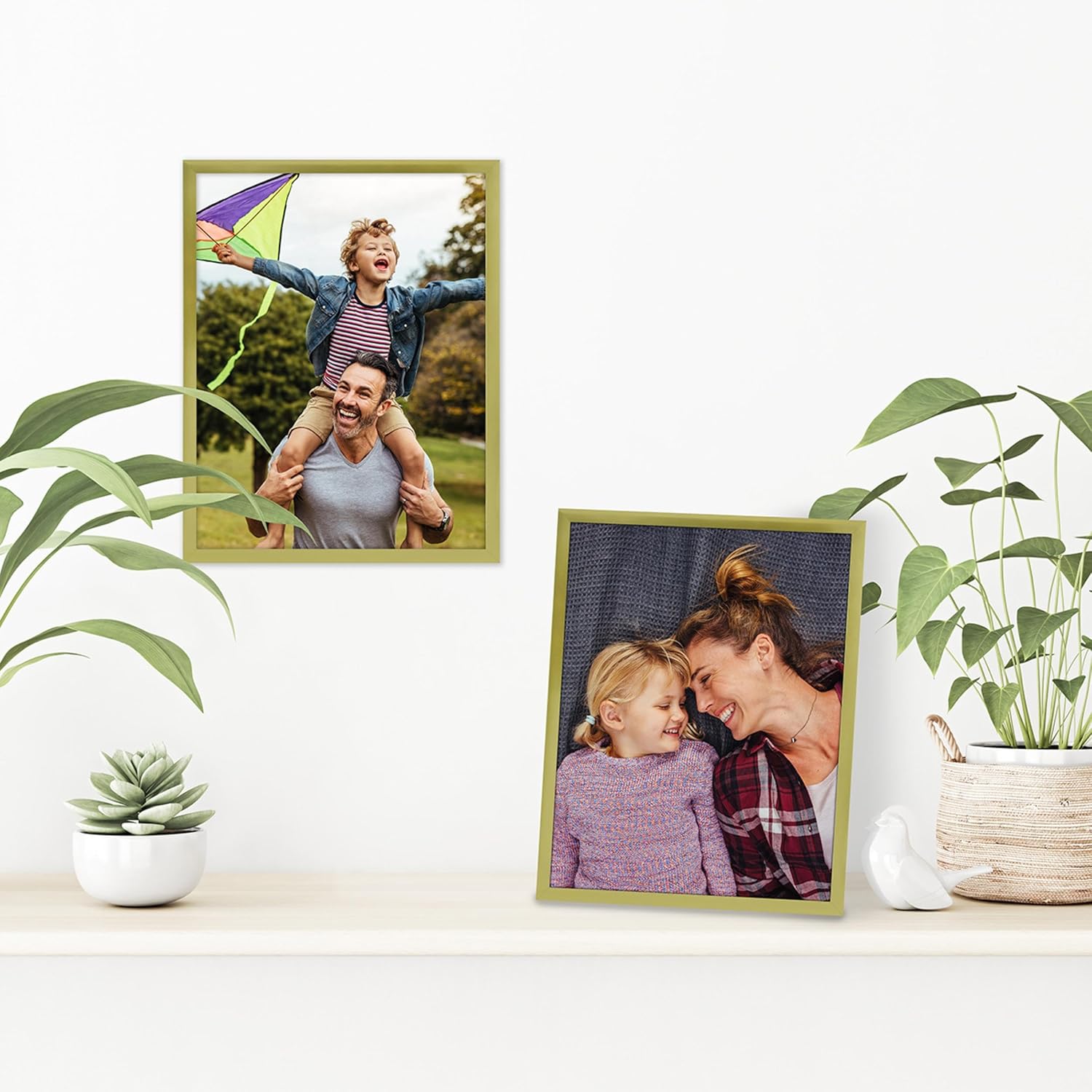 Americanflat 85x11 Gold Picture Frame with Shatter-Resistant Glass