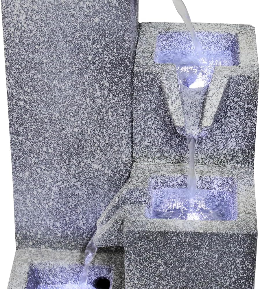 157 inch H Tabletop Fountain with LED Lights