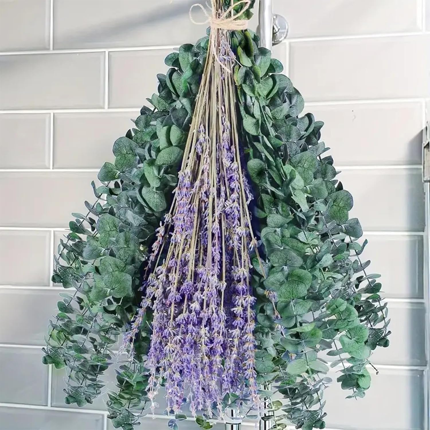 110 PCS Dried Eucalyptus Lavender Bundle for Shower