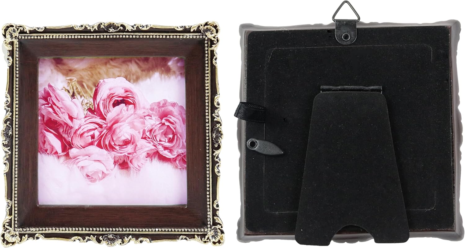 Hymmah 3x3 Inch Mini Wallet Picture Frame Vintage Decor