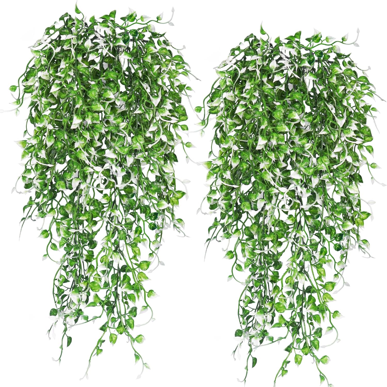 RECUTMS 4 Pack Artificial Hanging Plants 33 Inch Ivy Swag UV Resistant Faux Eucalyptus Greenery Decor