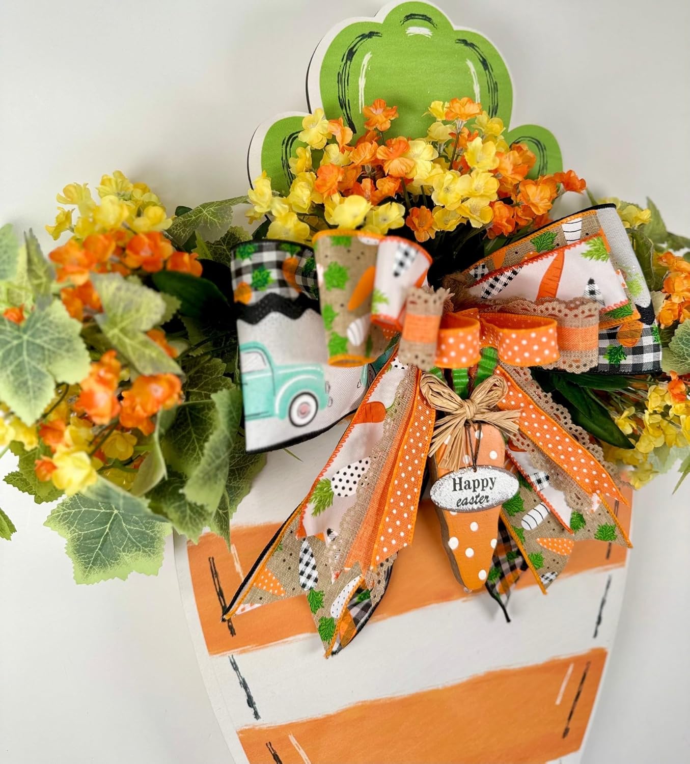 Spring Carrot Door Wreath for Home Decor
