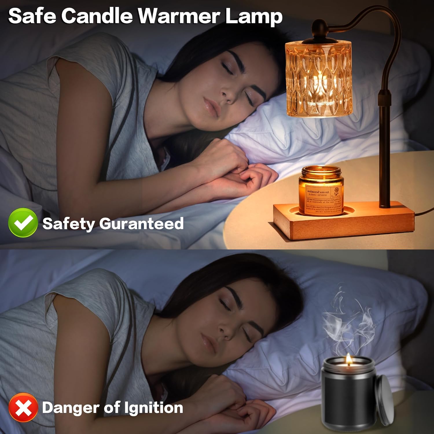 Candle Warmer Lamp With Timer and Adjustable Height
