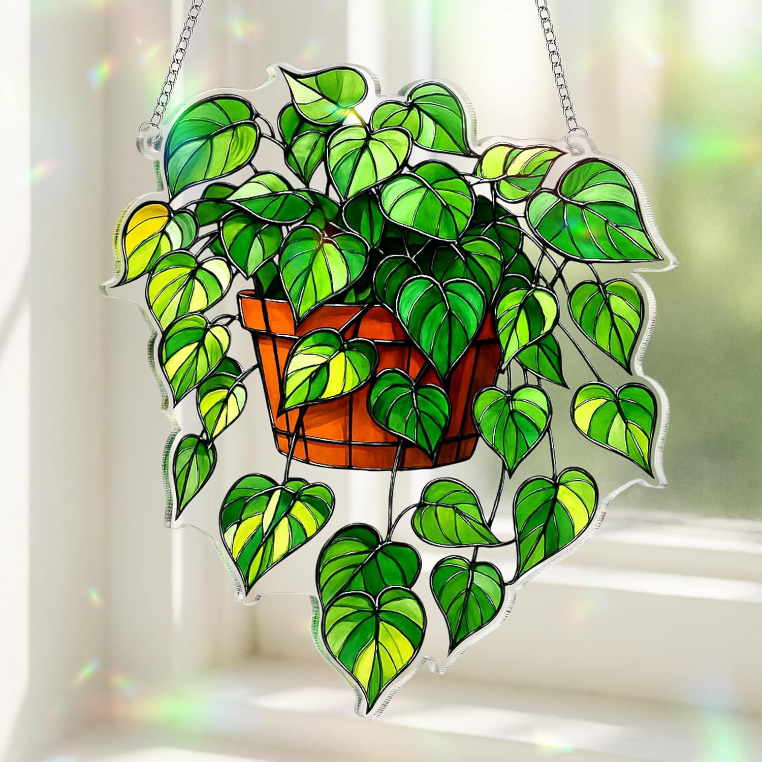 Sensemory Book Stained Glass Window Hanging Acrylic Ornament