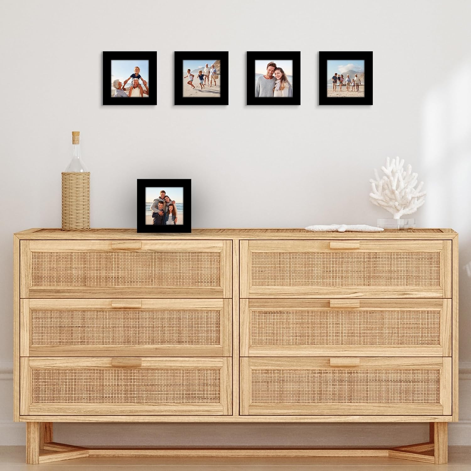 Americanflat 4x4 Picture Frame Set of 5 Black