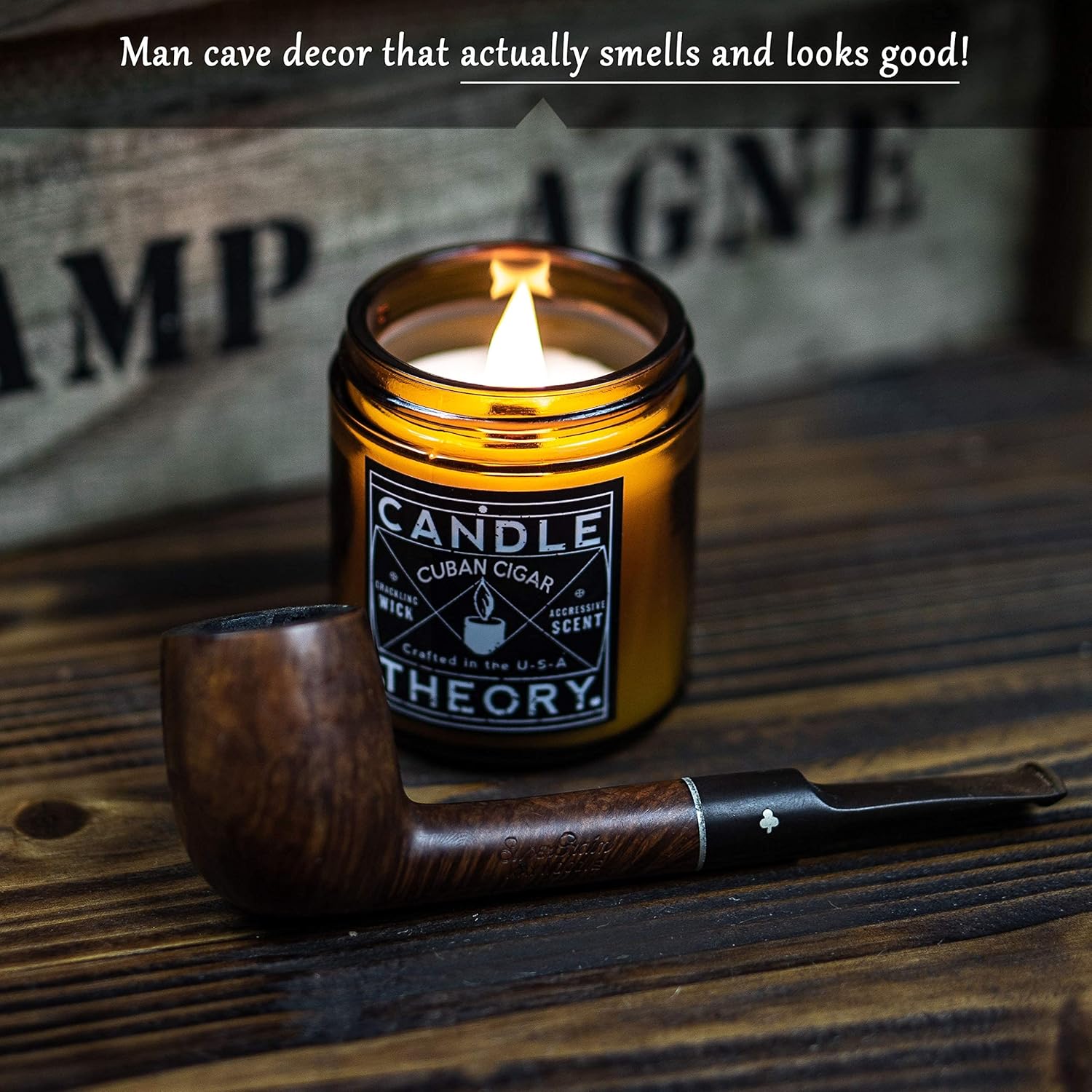 Candle Theory 3-Piece Scented Candle Set for Man Cave Decor