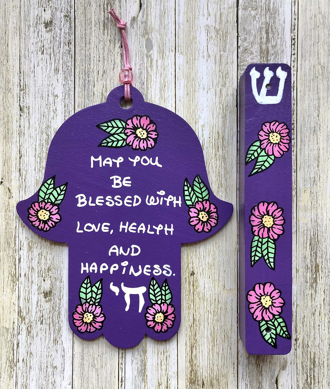 Lea Joelle Handmade Hamsa and Mezuzah Set 1