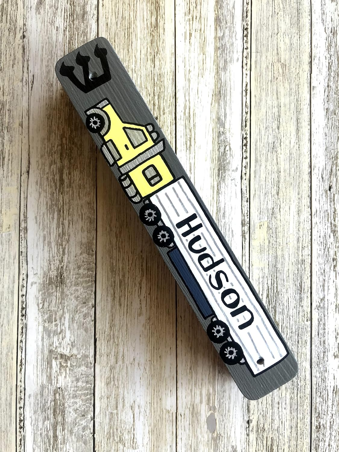 Personalized Truck Mezuzah for Jewish Baby Boy