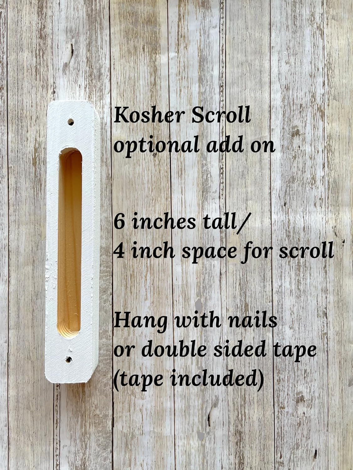 Personalized Mezuzah Case with Kosher Scroll - Handcrafted Jewish Baby Gift