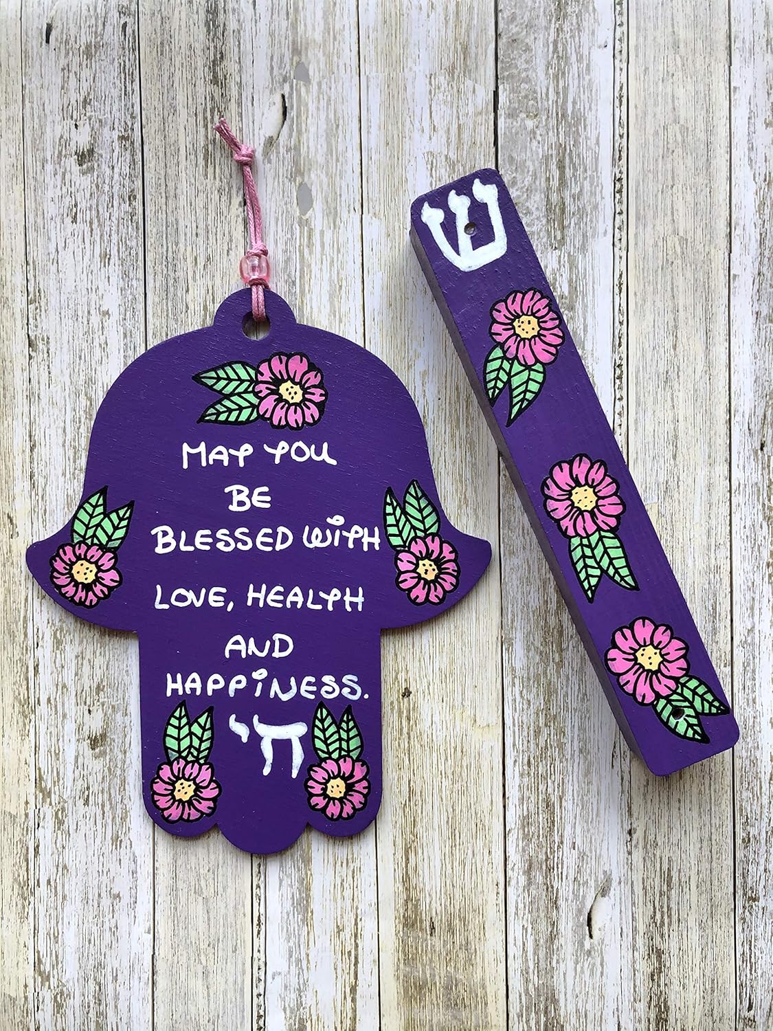 Lea Joelle Handmade Hamsa and Mezuzah Set 1