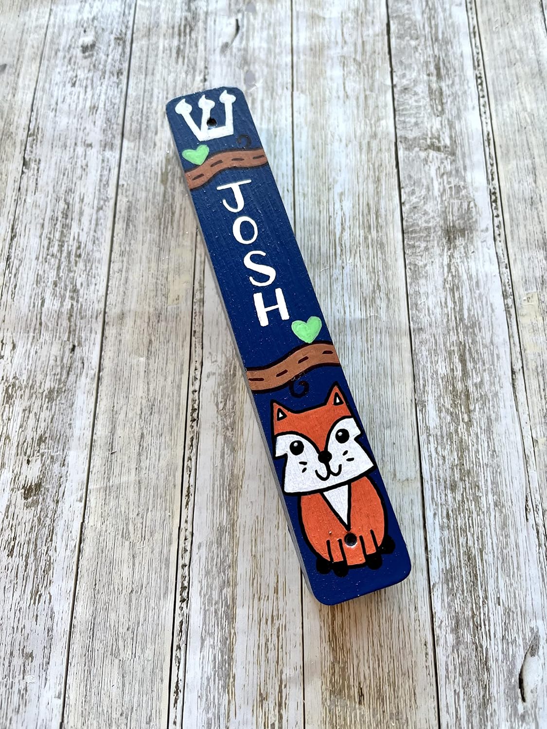 Fox Mezuzah Scroll Case for Kids