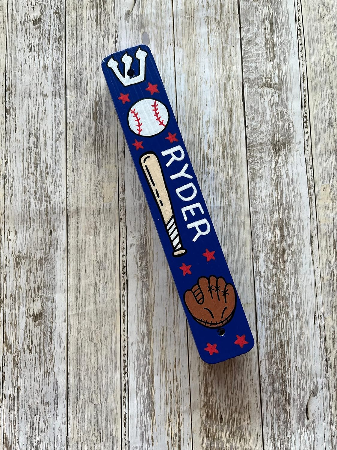 Handmade Baseball Mezuzah Decor for Kids