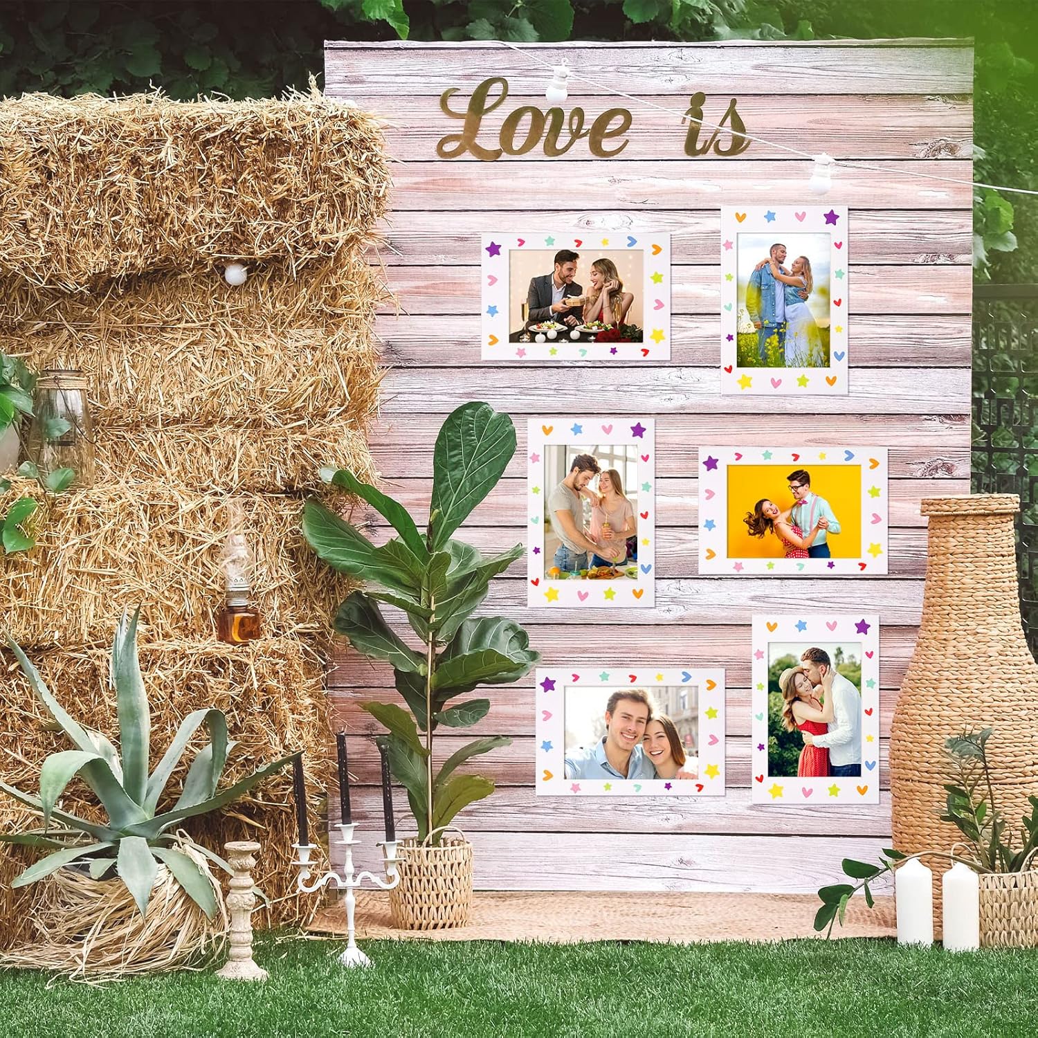 Jecery 100 Pcs White Paper Photo Frames with Easel Stand