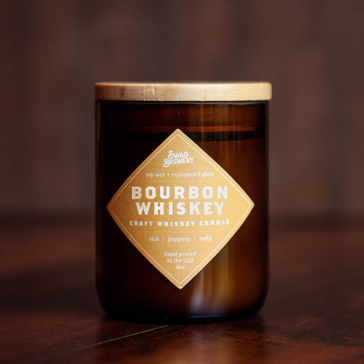 Bourbon Whiskey Brew Candle - Man Cave Gift Fathers Day Gift Scotch Bourbon Scent