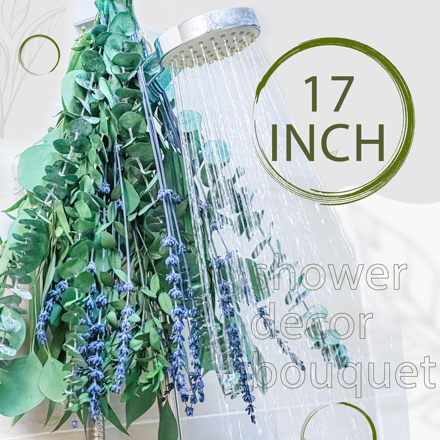 5 Kinds Eucalyptus Lavender Stems 17 Inch Decor Set