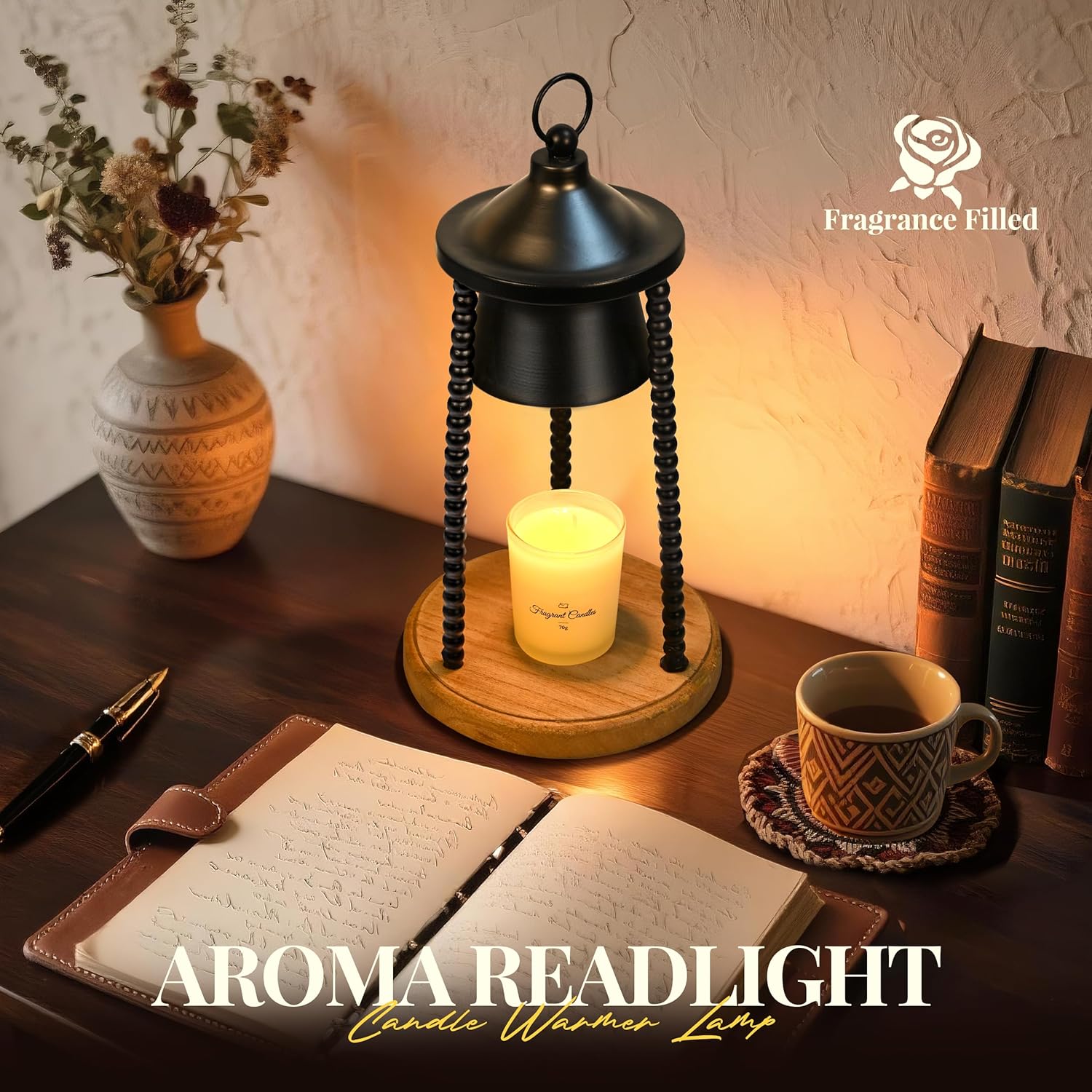 Lighthouse Candle Warmer Lamp with Timer and Dimmer