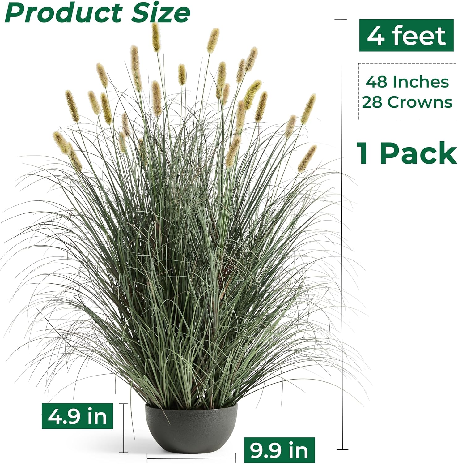FloraFairy 4ft Onion Grass Artificial Plant