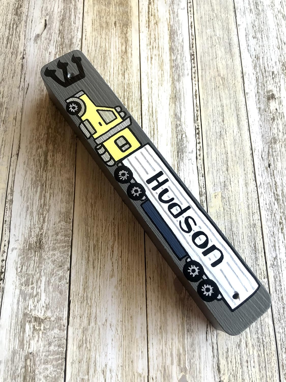 Personalized Truck Mezuzah for Jewish Baby Boy