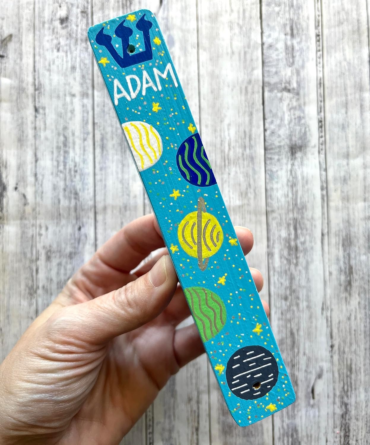 Lea Joelle Handmade Space Mezuzah for Boys Room