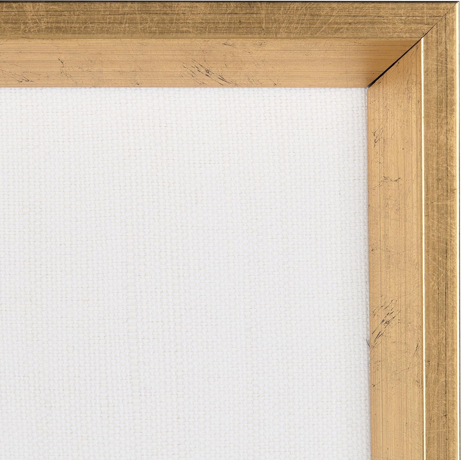 Kate and Laurel Calter Framed Linen Pinboard Gold 215x275