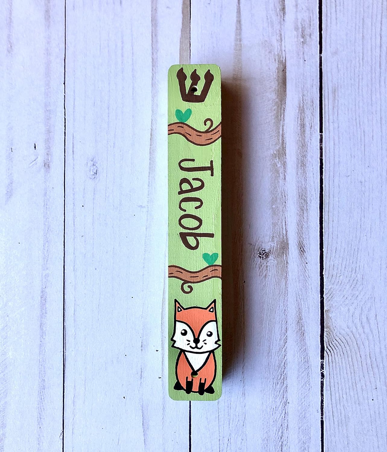 Fox Mezuzah Scroll Case for Kids