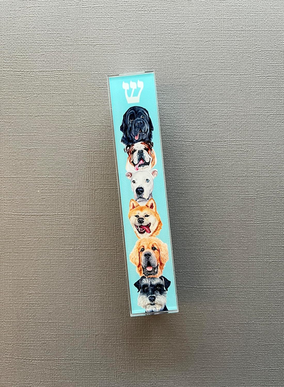 Dog Mezuzah Scroll Case Acrylic Aluminum Waterproof