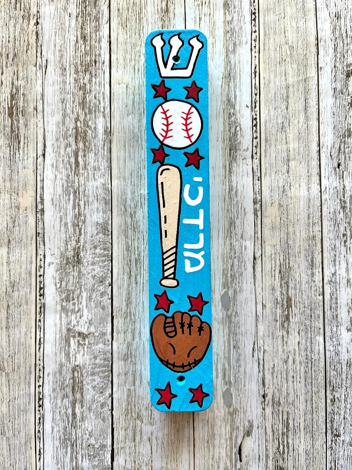 Handmade Baseball Mezuzah Decor for Kids