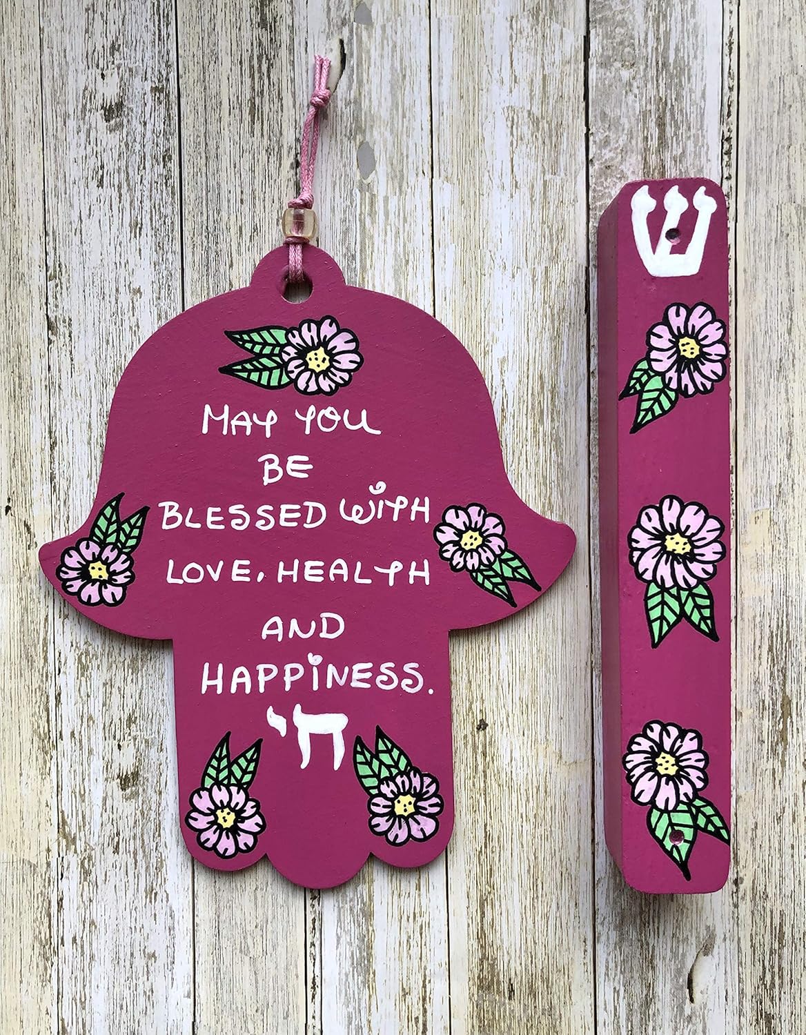 Lea Joelle Handmade Hamsa and Mezuzah Set