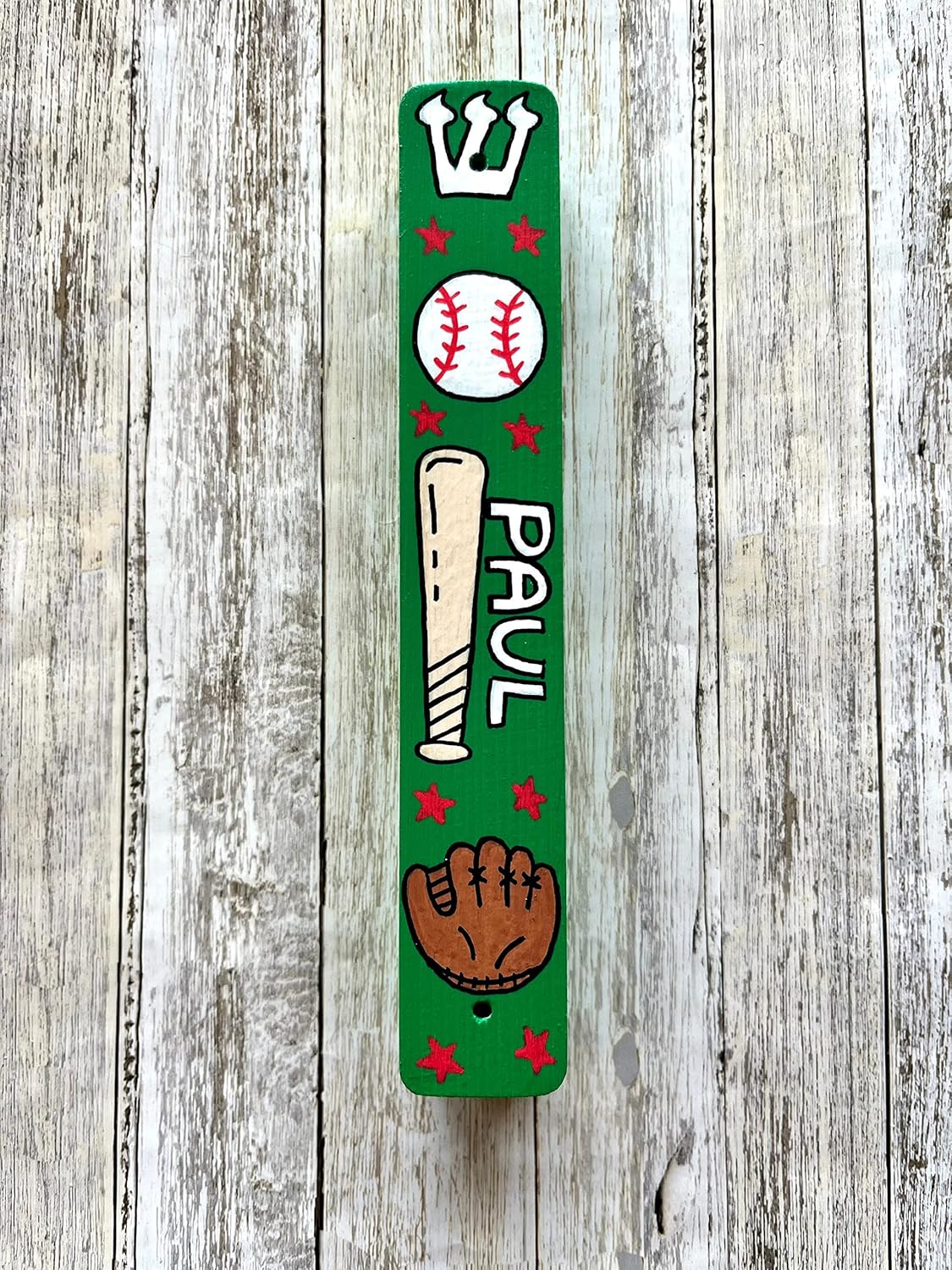 Handmade Baseball Mezuzah Decor for Kids