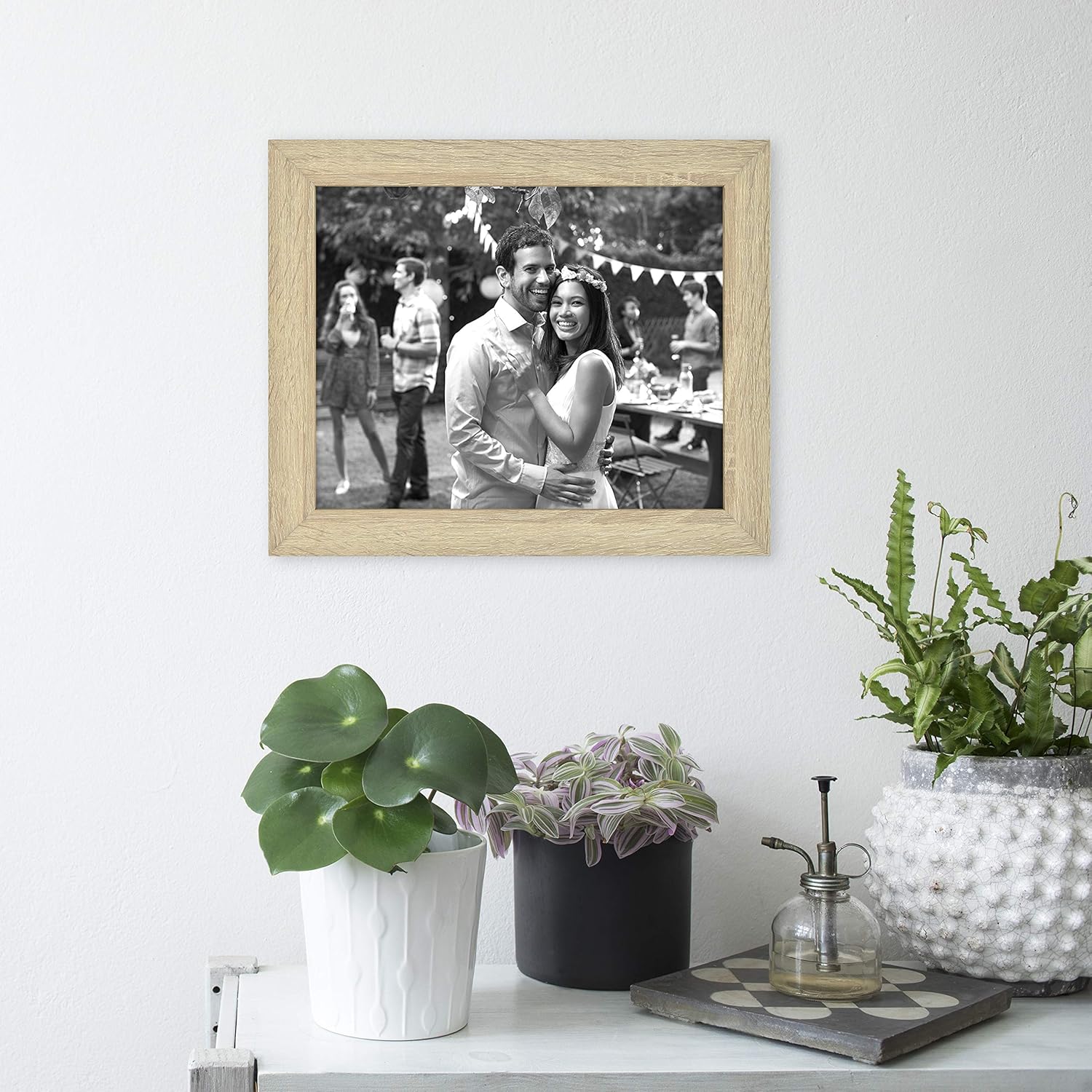 MCS 8x10 Picture Frame Woodgrain 4-Pack Wall Tabletop Display