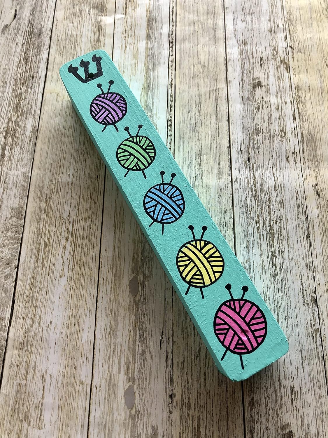 Lea Joelle Handmade Knitting Mezuzah Scroll Case