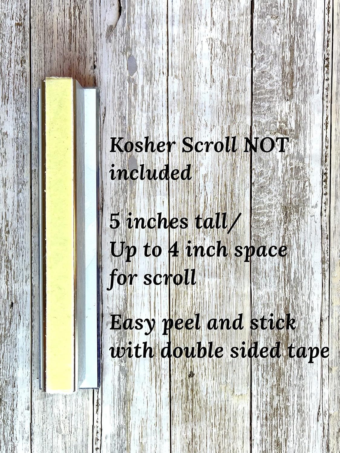 Childrens Mezuzah Scroll Case Acrylic Aluminum Waterproof 5 Inch