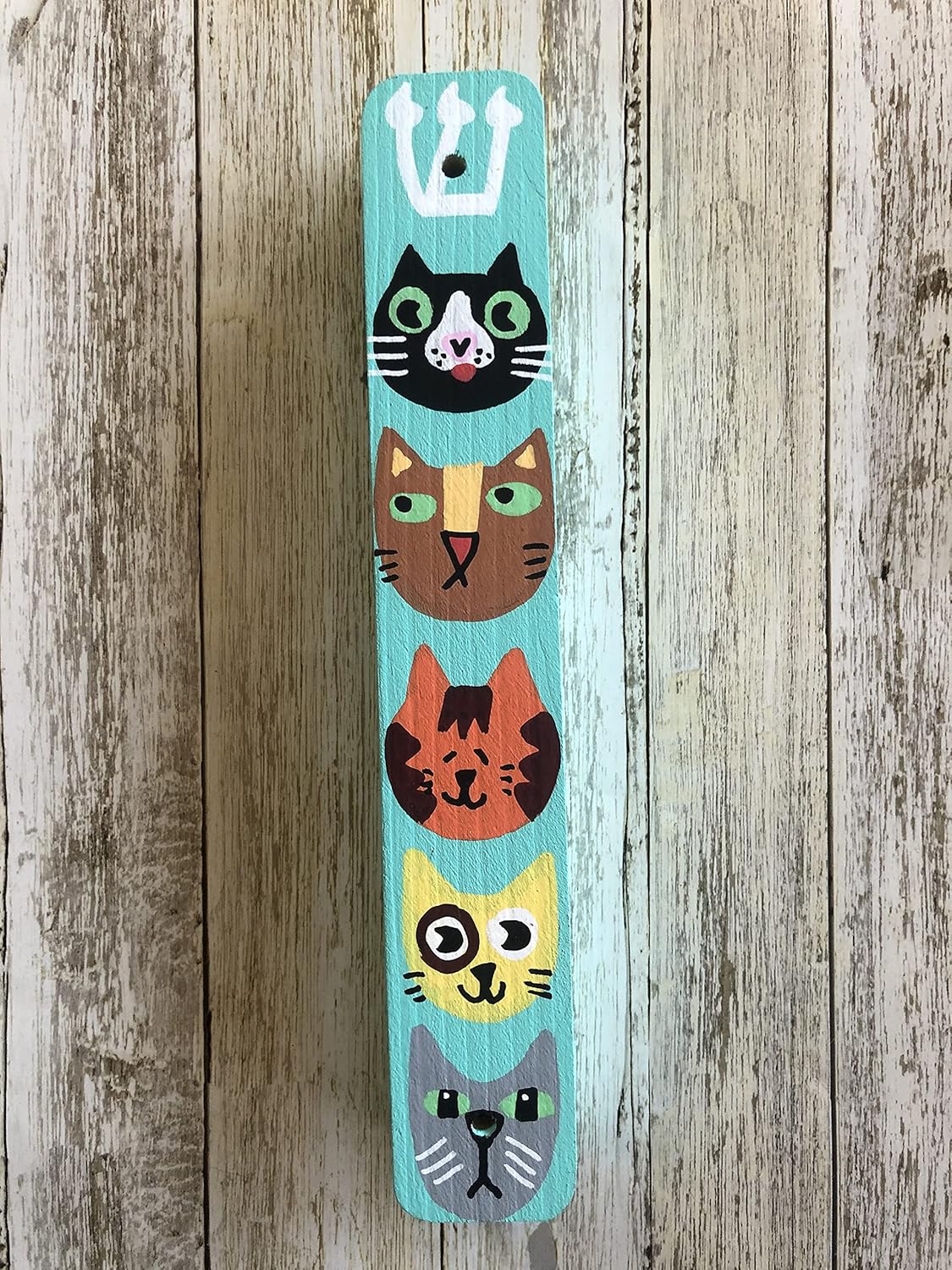 Cat Mezuzah Childrens Scroll Case Door Blessing