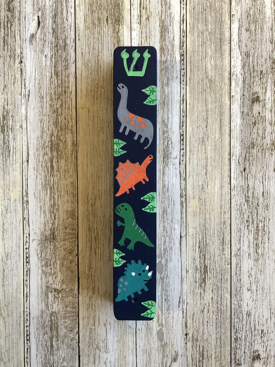 Dinosaur Mezuzah Kids Room Decor Jewish Baby Gift