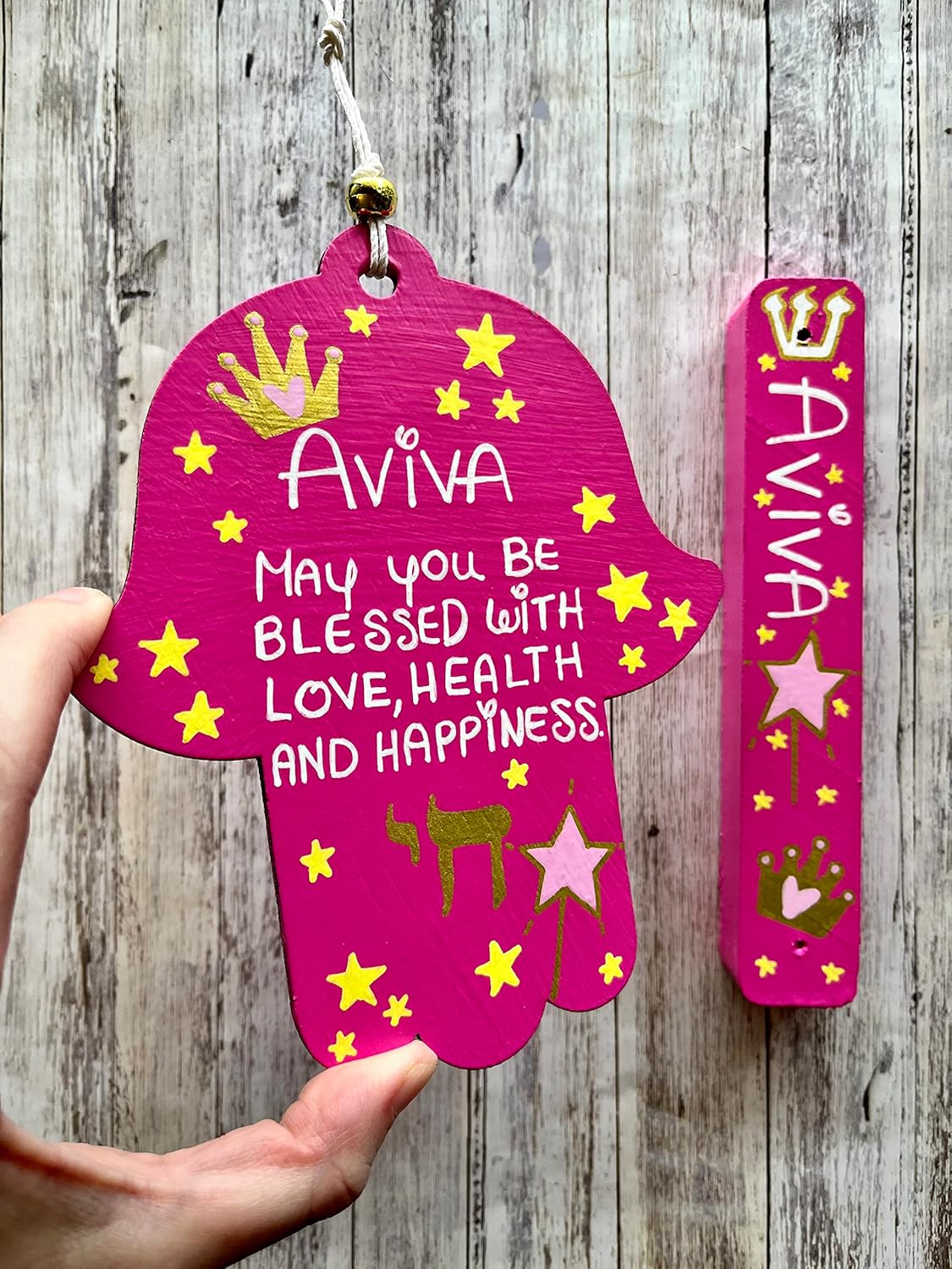 Lea Joelle Hamsa Mezuzah Personalized Gift