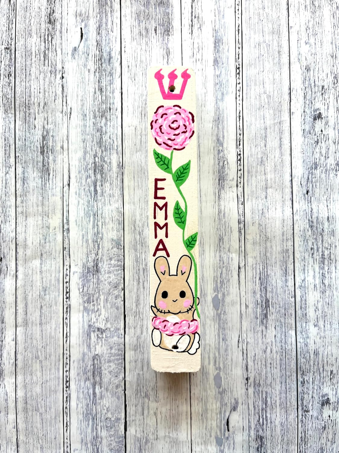 Lea Joelle Bunny Rose Mezuzah Kids Room Decor
